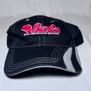 Bass Cat‎ BCB Boats Black Baseball Hat Adjustable Buckle Back Embroidered Logo